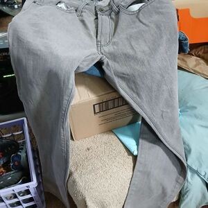 Men's Slim Straight Gray Jeans